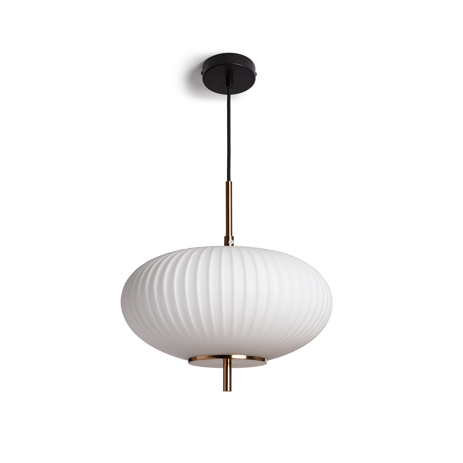 Ledkia – Suspension Métal Et Verre Beca Oblade – Finition Bronze