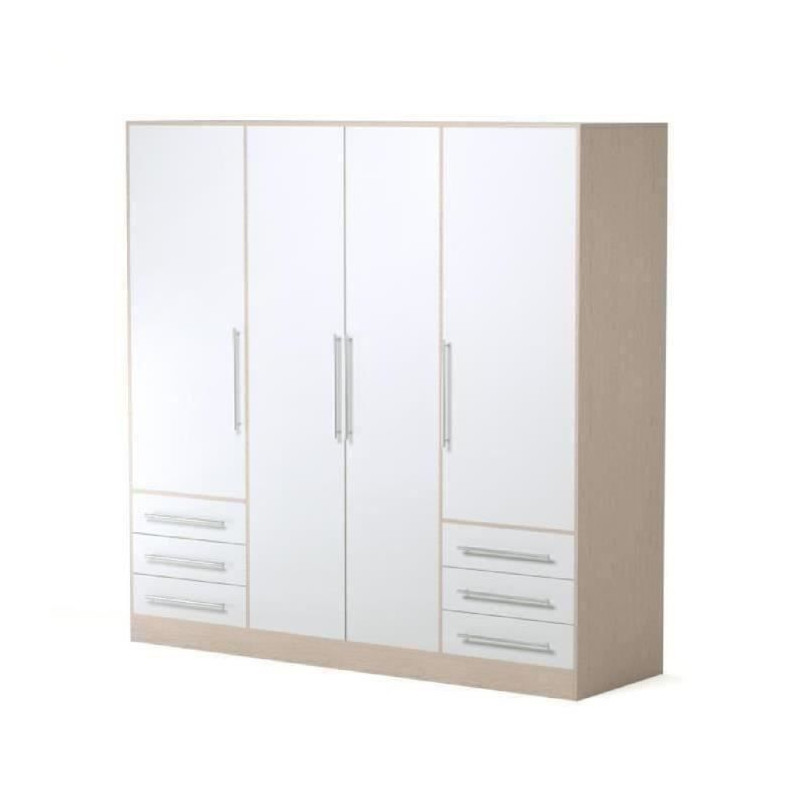 Les Tendances - Jupiter Armoire De Chambre Style Contemporain En Bois