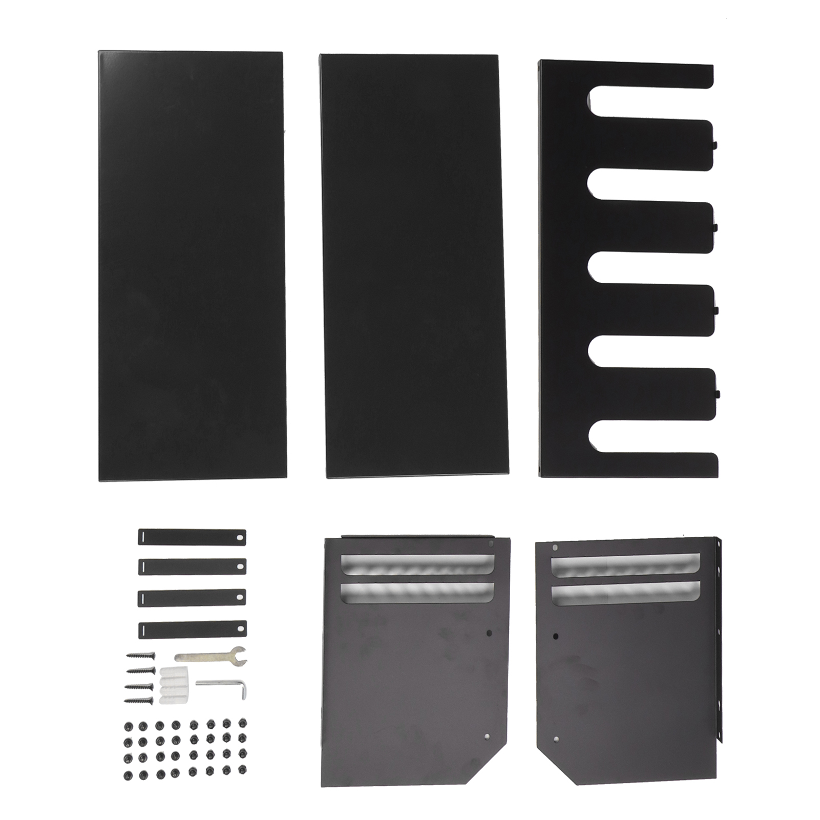 Support mural pour perceuses 5 emplacements en fer, organiseur d'outils électriques pour atelier, noir