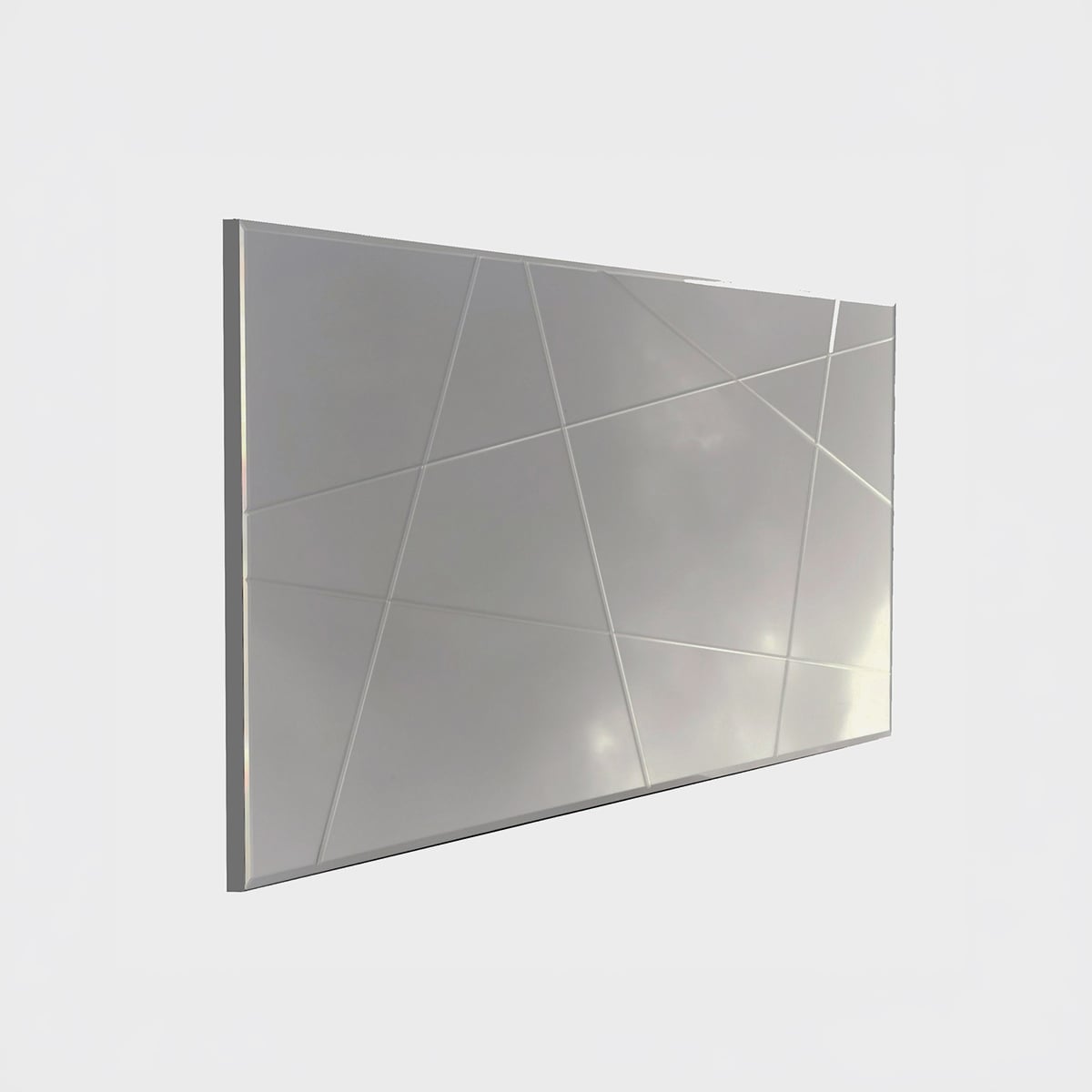 Cotecosy Versilbert Moderner Dekorativer Wandspiegel 130X62 Cm Arven