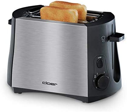 Cloer 3419 2 Fette 900w Nero, Acciaio Inox - Tostapane (2 Fette, Nero, Acciaio Inox, Plastica, Acciaio Inox, 900 W, 275 Mm, 160 Mm)