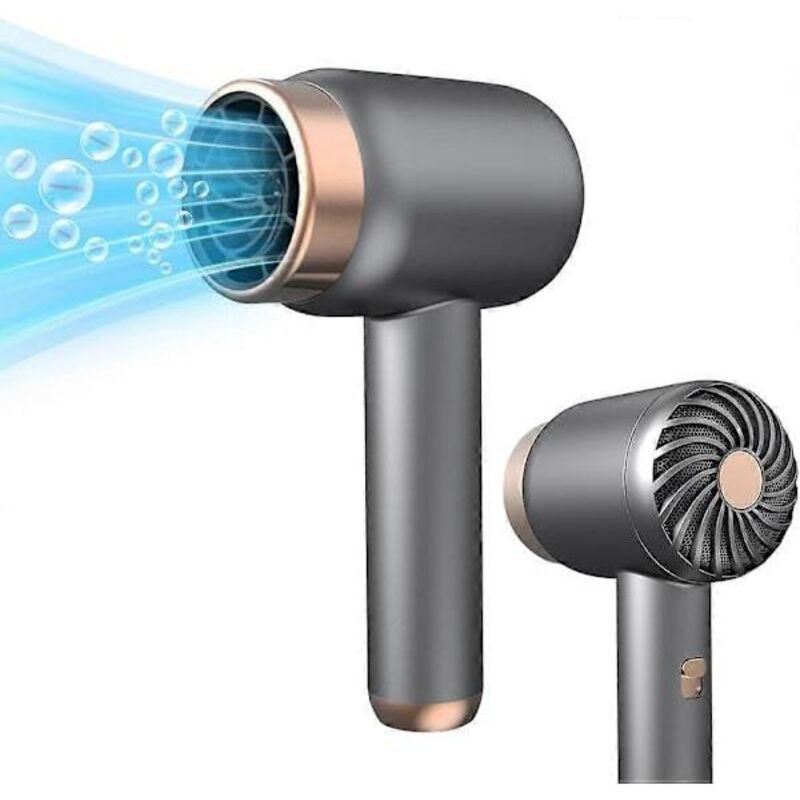Asciugacapelli Senza Filo. 3 Velocità Del Vento. Asciugacapelli Portatile Ricaricabile. Alimentato A Batteria. Funzionamento Silenzioso. Ideale Per I Viaggi.
