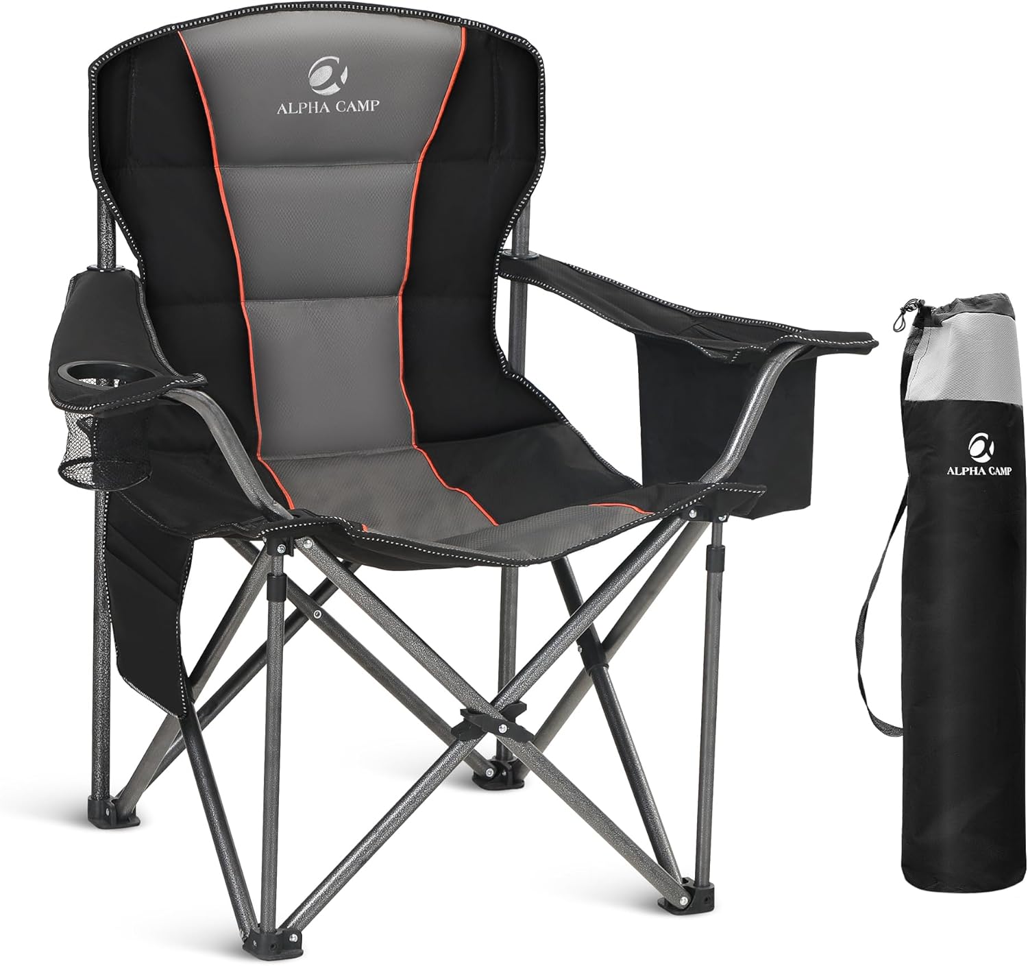 Chaise De Camping Pliante Surdimensionnée – Châssis En Acier Très