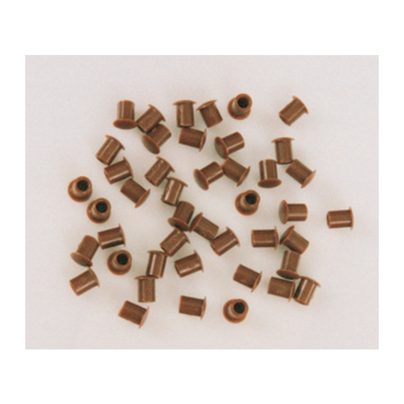 Copriforo Plastica Mm. 8 Marrone. Prezzo Per 1 Pezzo.
