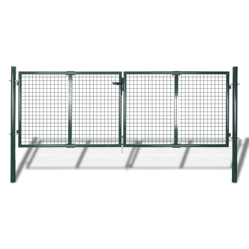 Vidaxl Grün Zauntor Stahl 300X125 Cm