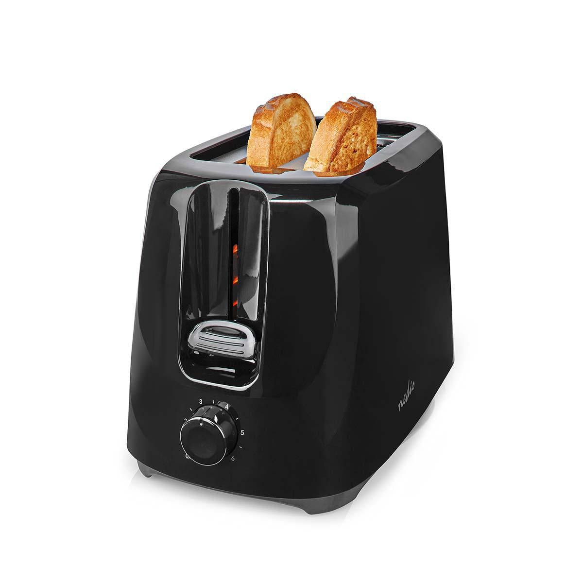 Nedis Schwarz Toaster 2 Steckplatze Braunungsstufen 6 - Bild 2