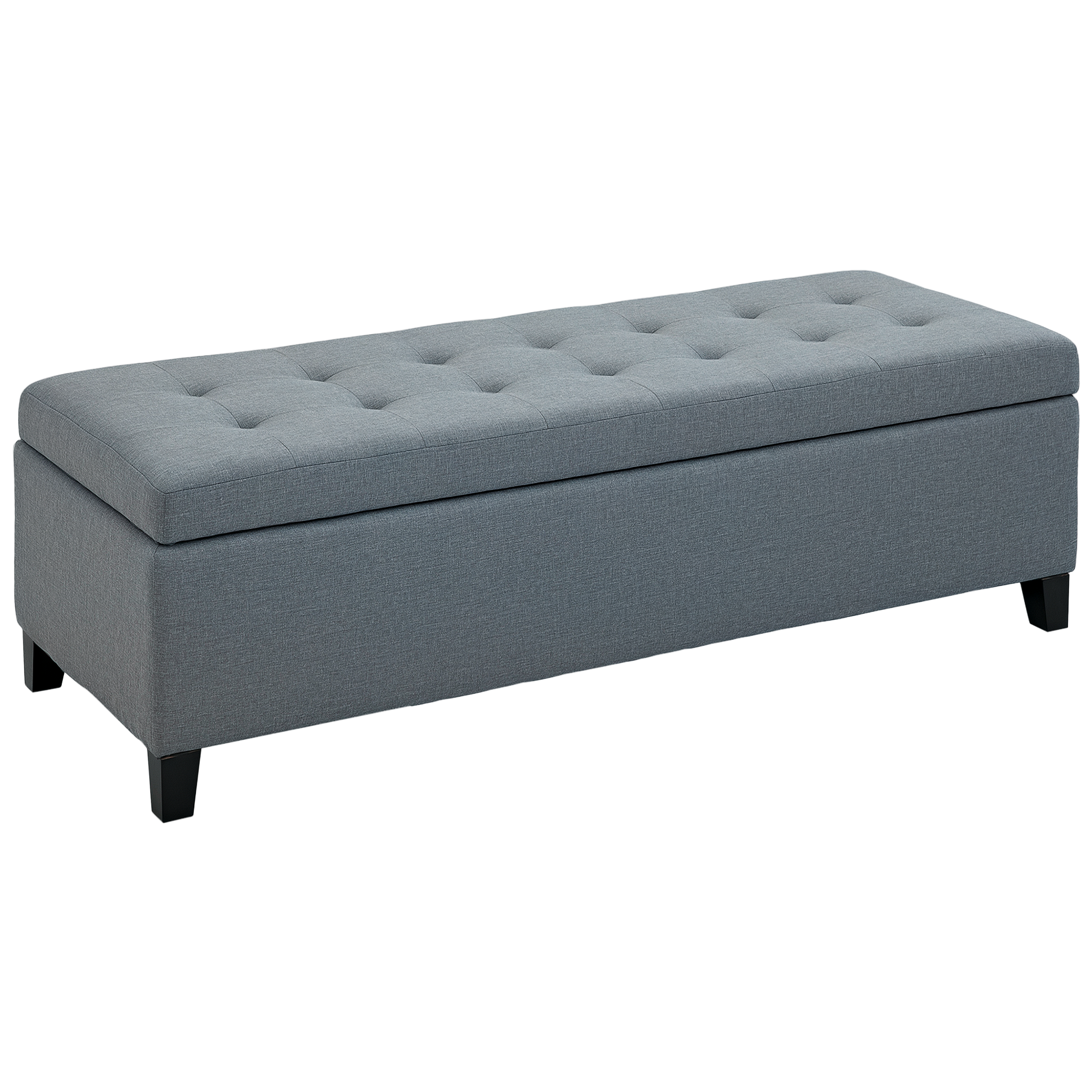 Homcom Sitzbank Mit Stauraum, Polsterbank Mit Deckel, Leinenoptik, Bettbank Truhenbank, Aufbewahrungsbank Für Wohnzimmer, Schlafzimmer, 125 X 49 X 41,5 Cm Grau
