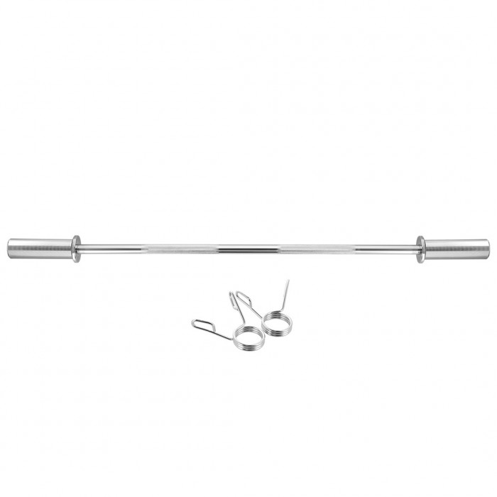 Oem Versilbert Gop120 Olympische Stange 120 Cm, Durchmesser 50 Mm + Klemmen