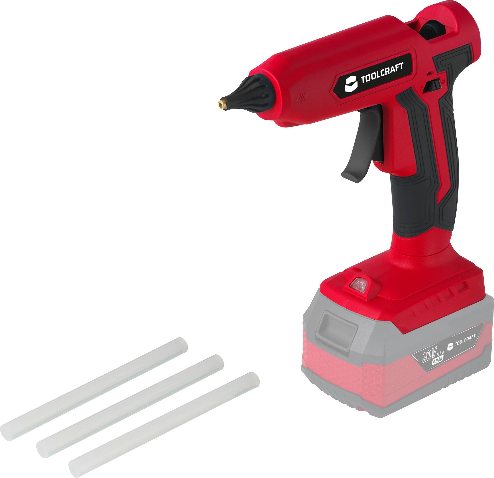 TOOLCRAFT AP-1200 Pistolet à colle sans fil sans batterie, sans chargeur 11 mm 20 V 1 pc(s)