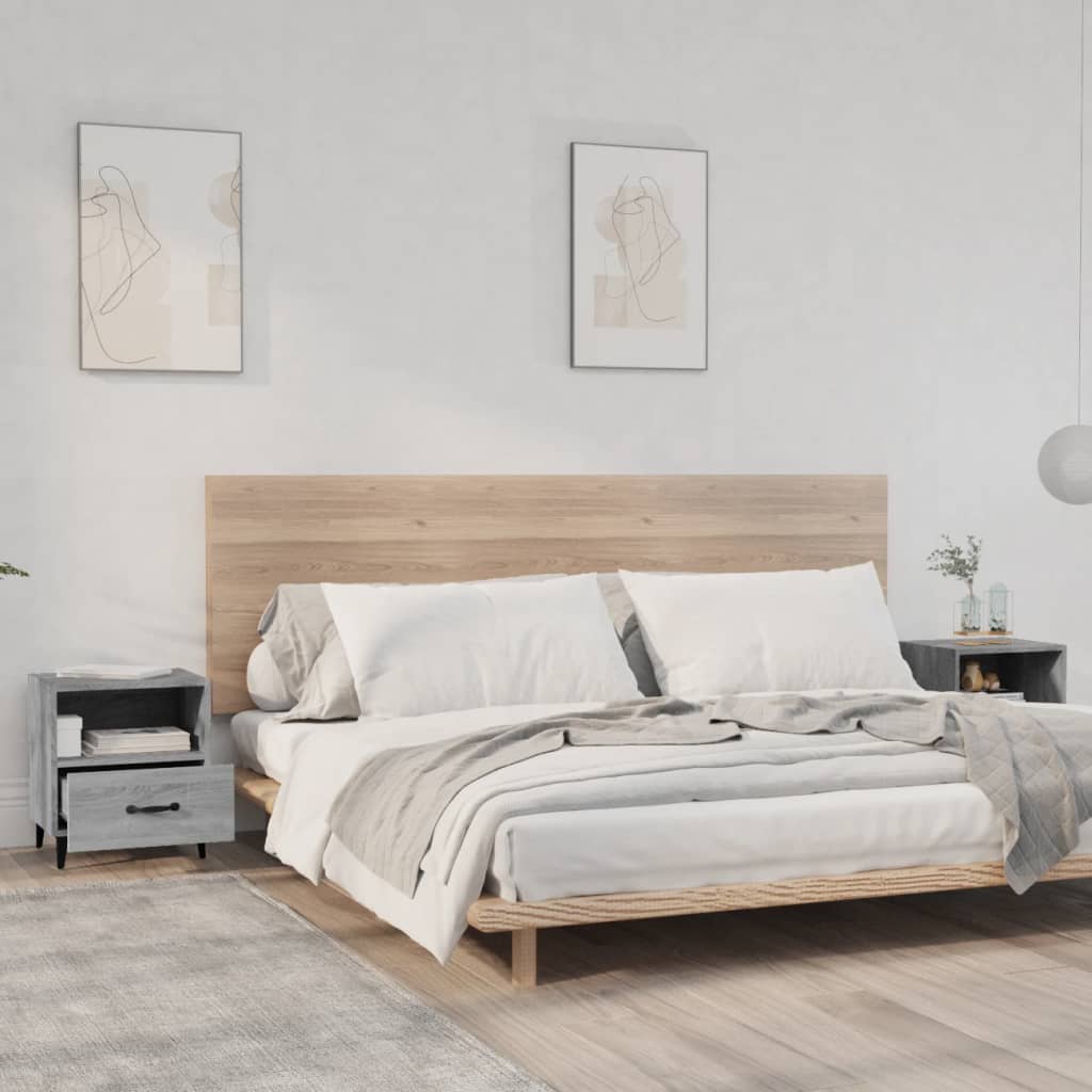 Tables De Chevet 2 Pcs Sonoma Gris Bois D'Ingénierie Vidaxl