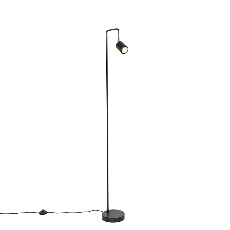 Qazqa Modern Floor Lamp Black Adjustable - Java