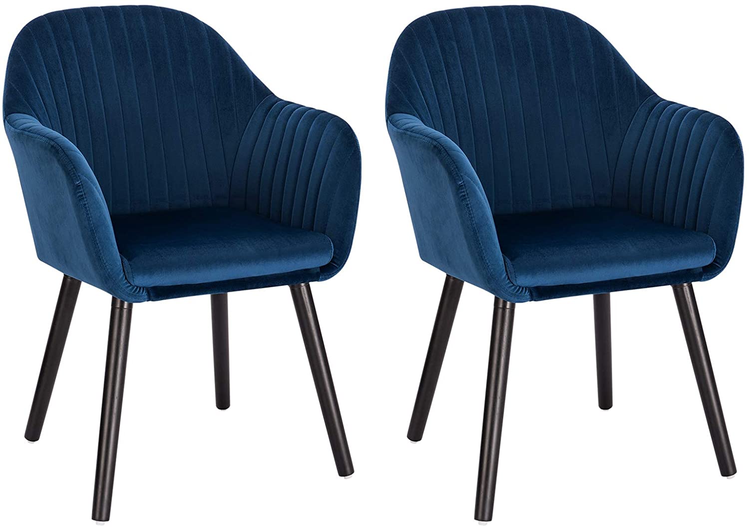 Woltu - Lot De 2 Chaises De Salle À Manger Assise En Velours