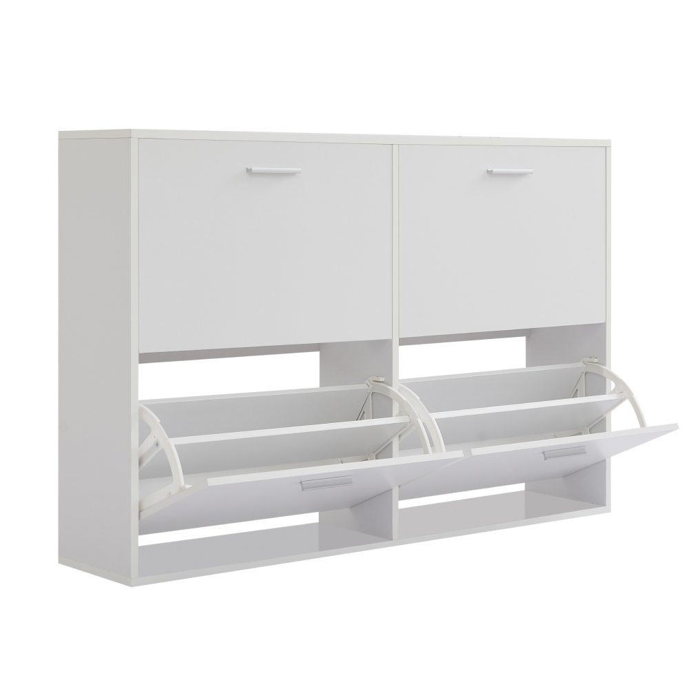 Casabel Meuble À Chaussures - Armoire À Chaussures 4 Abattants -