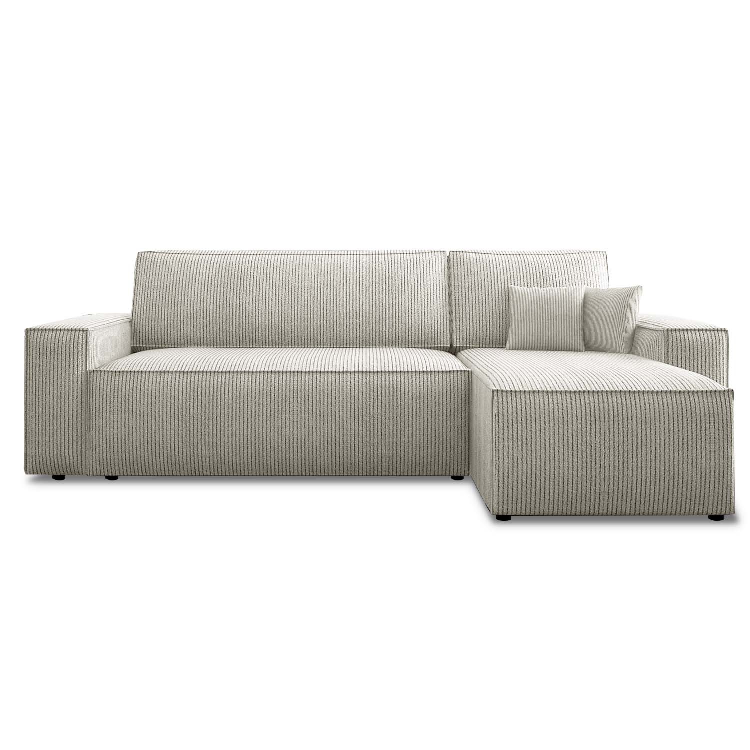 Intensedeco - Canapé D'Angle Convertible Réversible Lorenzo En Velours
