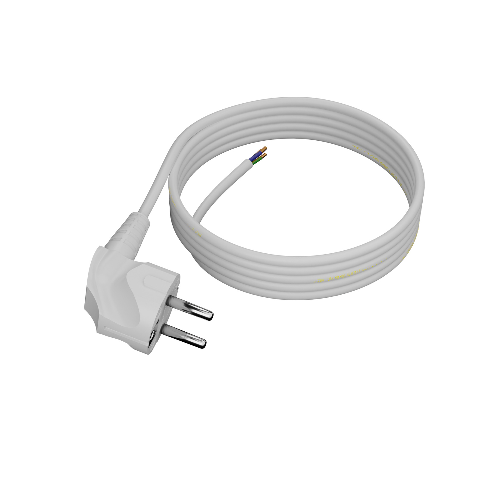 Oem Weiß Anschlusskabel Mit Winkelstecker 3M 3X1mm2 16A Uni-Schuko