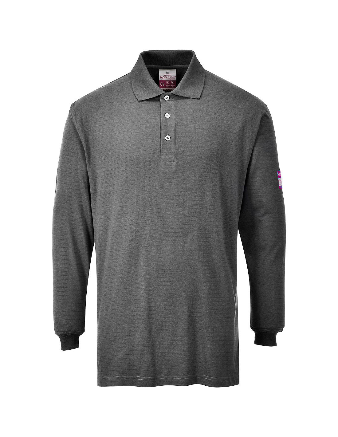 Portwest Grau Langarm-Poloshirt Antistatisch, Flammhemmend, Xl - Bild 3