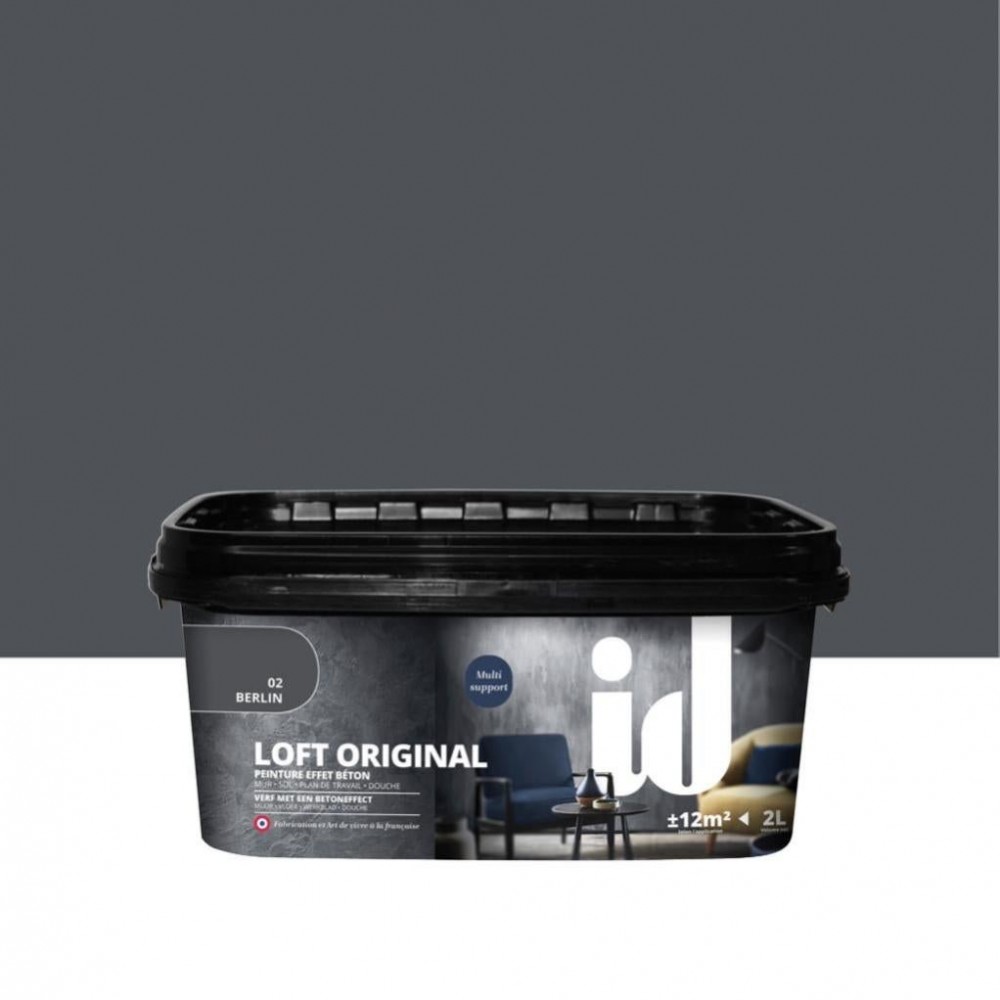 Vernice Pittura Decorativa Loft Original Effetto Cemento, Colore Ne...