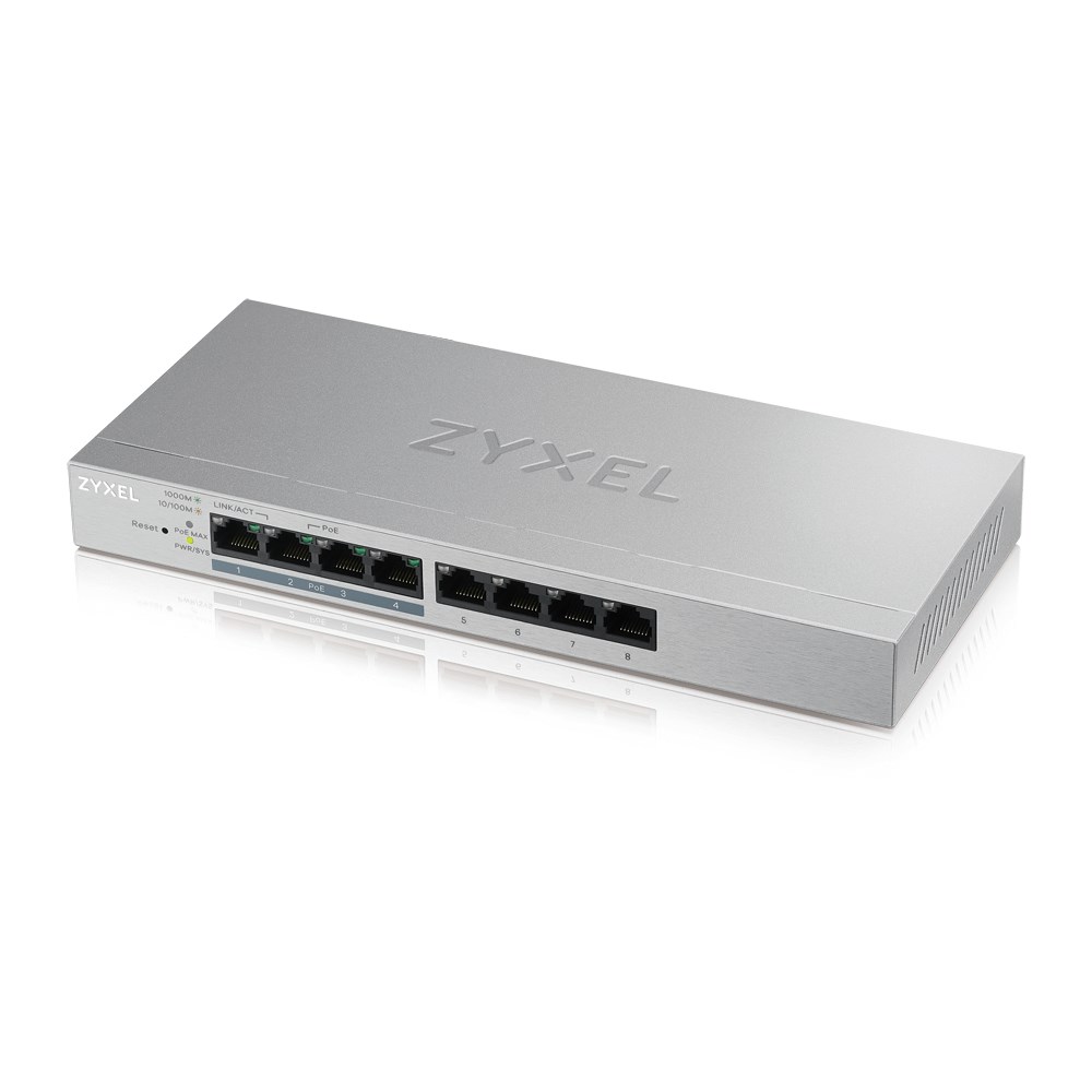 Zyxel Grau Gs1200-8Hp V2 Managed Gigabit Ethernet (10/100/1000) Power Over Ethernet (Poe) - Bild 6