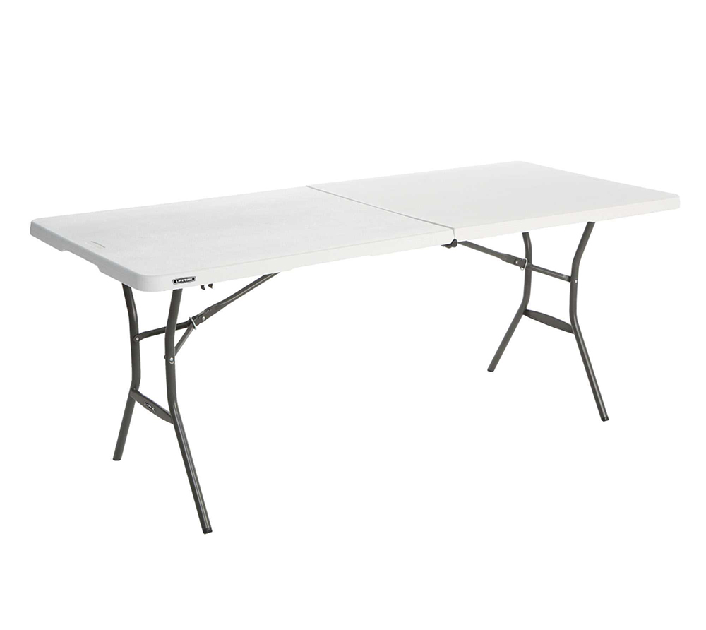 Lifetime - Kunststoff Klapptisch Camping Weiß 183x76x74 Cm