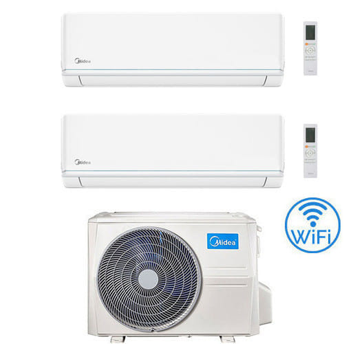 Climatizzatore Condizionatore Midea Evolution R32 Wifi Dual Split 9000 + 12000 Btu Con U.e. M2oh-14hfn8-q Inverter Classe A++/a+