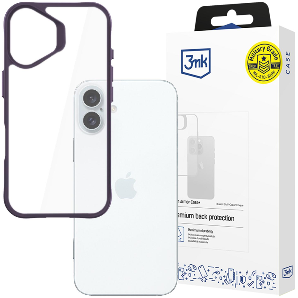 Oem Lila Apple Iphone 16 - 3Mk Satin Armor Case+