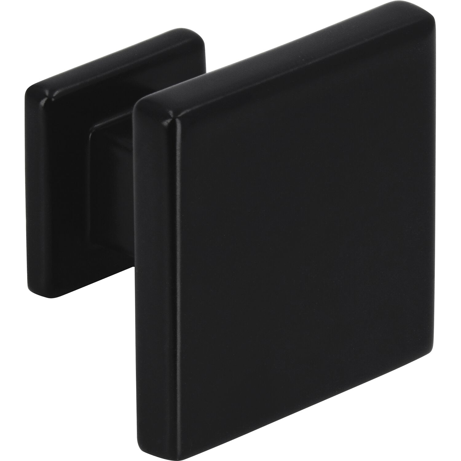 Siro - Möbelknopf Baios 30x30mm - Möbelknauf Quadratisch - Möbelgriff Aus Metall, Zinkdruckguss Schwarz Matt