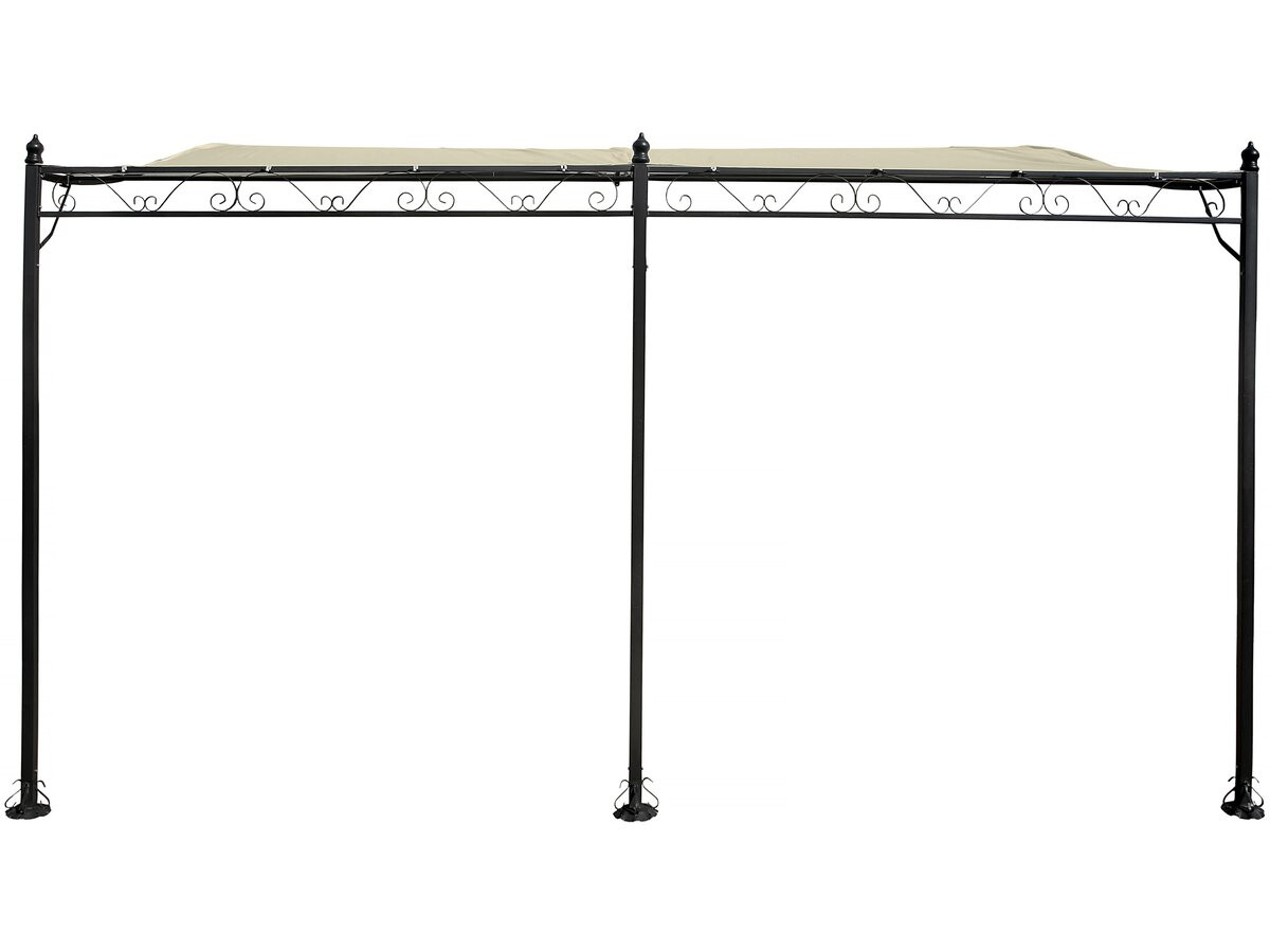 Habitat et Jardin Pérgola Adosada de Metal - 3 x 4 m - Beige