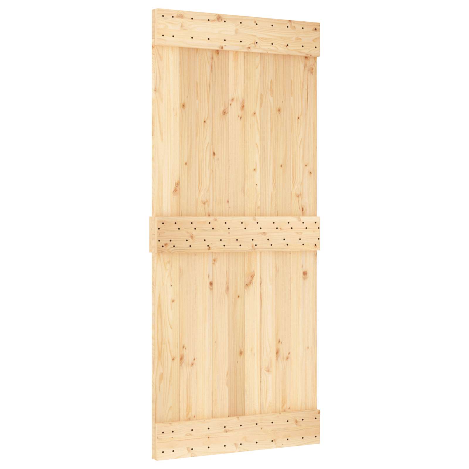 Door Narvik Natural 90 X 210 Cm Solid Pine Wood Vidaxl
