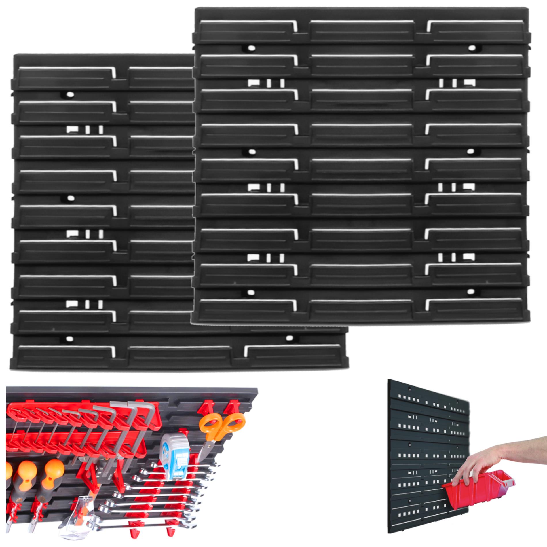 Kistenberg Schwarz Werkzeugwand Tafel Für Aufbewahrungs Stapelbox Bineer Truck X-Block
