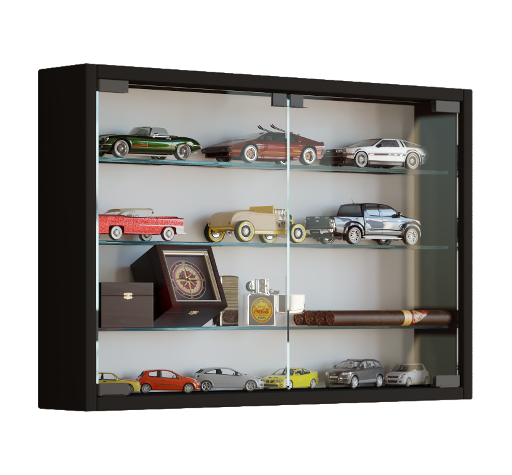Vcm Schwarz Vitrine + Buffetschrank, Mandosa - Image 7