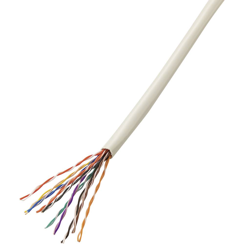 TRU COMPONENTS 1567184 Câble téléphone J-Y(ST)Y 10 x 2 x 0.6 mm gris 50 m