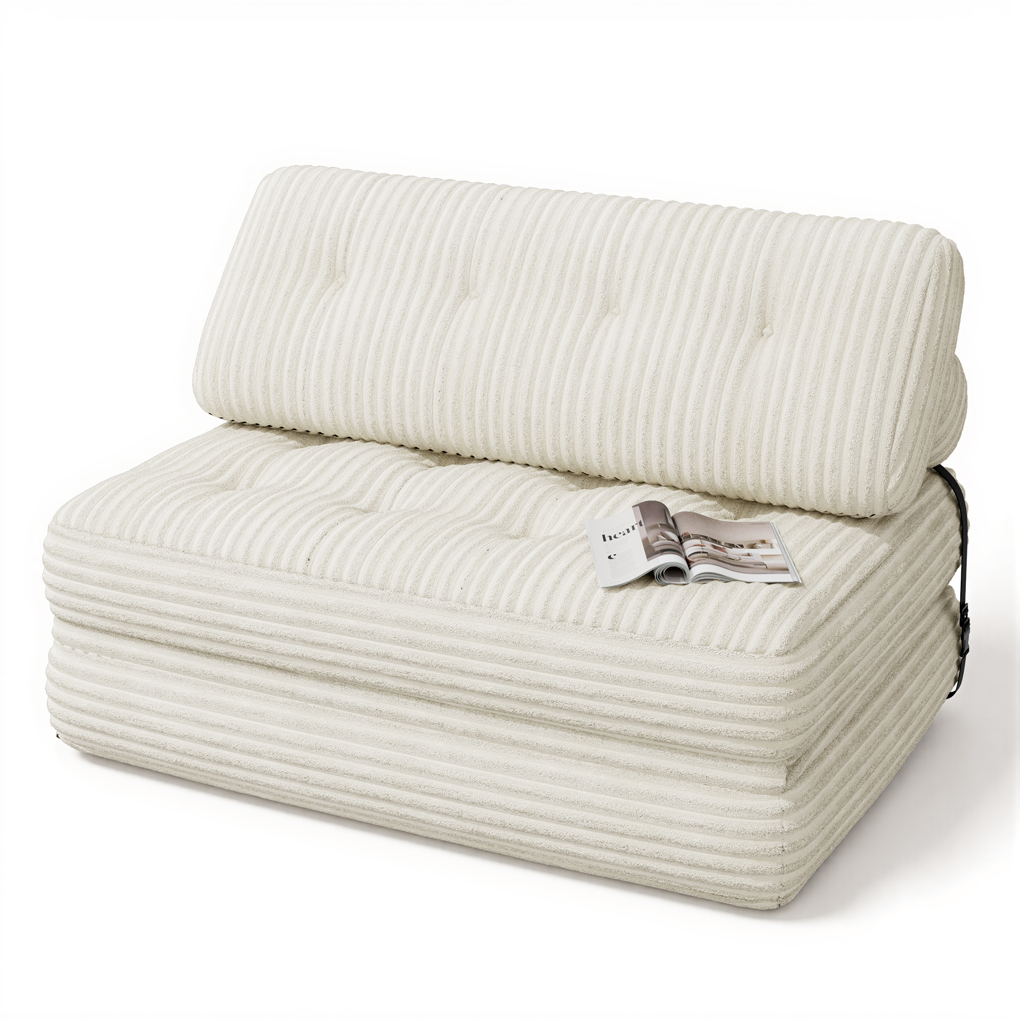Canapé Convertible Bealife Fauteuil Lit 2 Place Avec Dossier Sans