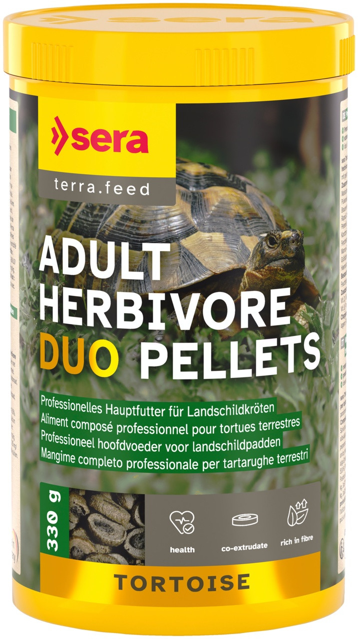 Sera Schildkrötenfutter Tortoise Adult Herbivore Duo Pellets 1 L - Image 5