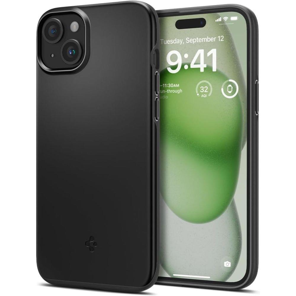 Spigen Schwarz Thin Fit - Hülle Für Iphone 15 Plus (Schwarz)