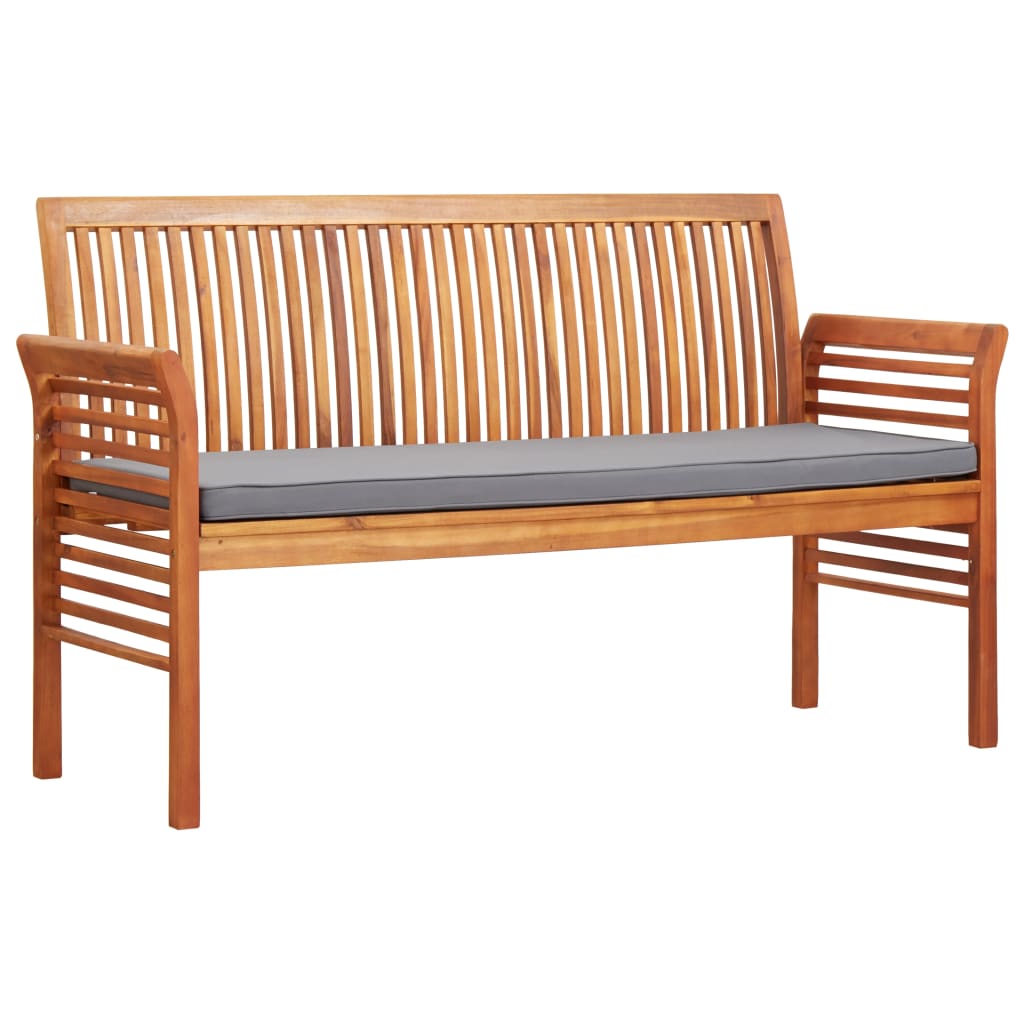 Vidaxl 3-Seater Garden Bench With Cushion 150 Cm Solid Acacia Wood 8719883719191