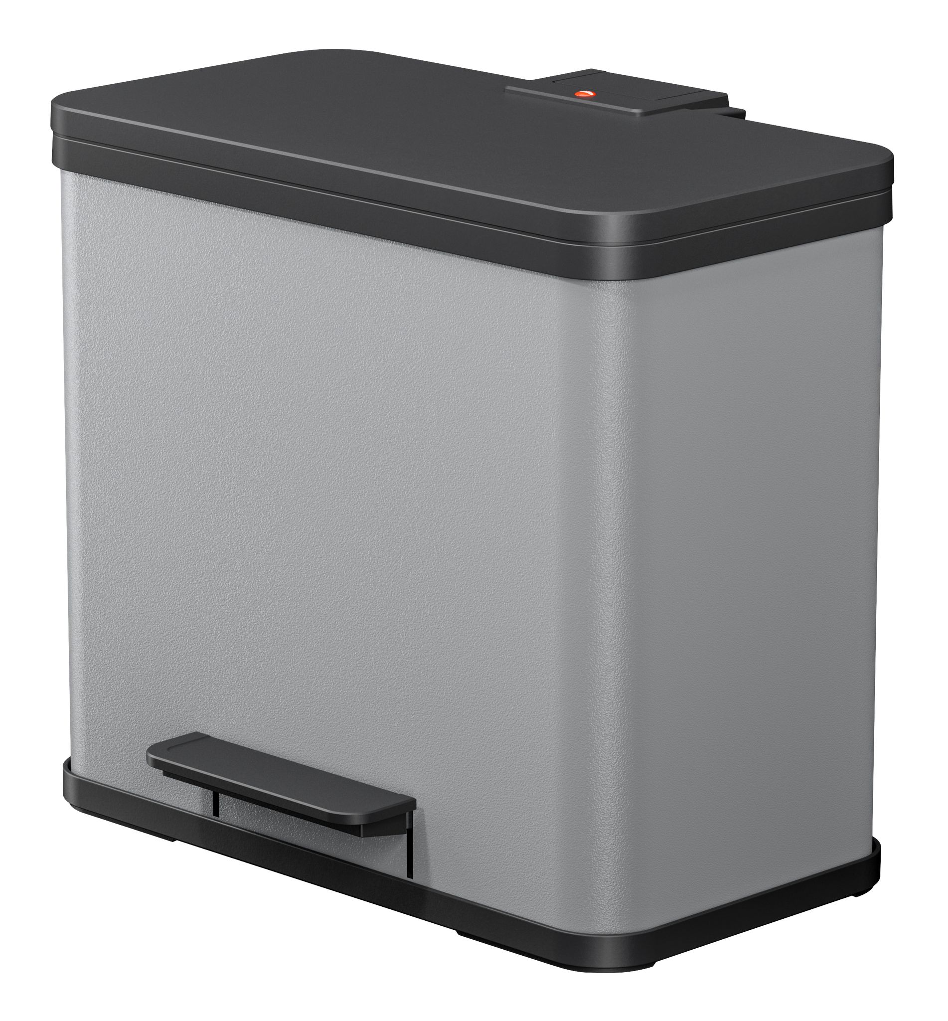 Hailo - Tretmülleimer Oko Trio Plus Größe L 3×9l Silbern 0633-220
