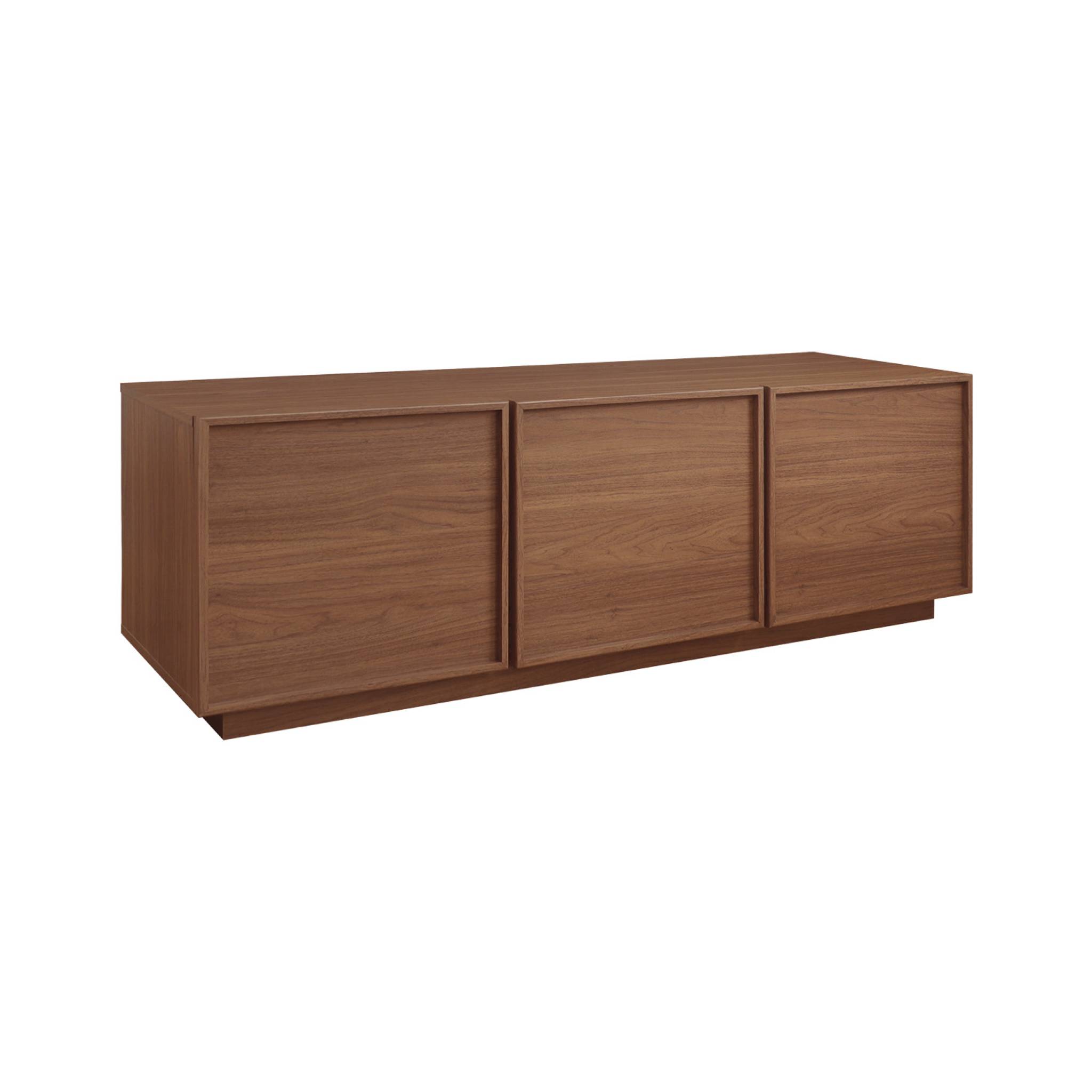 3-door Walnut Wood-effect Tv Unit L 140 X P 43 X H 45cm - Kuba Sweeek