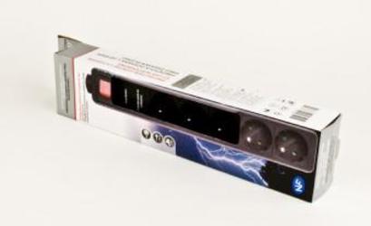 Energenie Schwarz - Spf5-C-5 5Ausgänge Ac 250V 1,5M Spannungsbegrenzer - Steckdosenleiste (5 Ausgänge Ac, 50/60, 16 A, 1,5 M, Kunststoff)