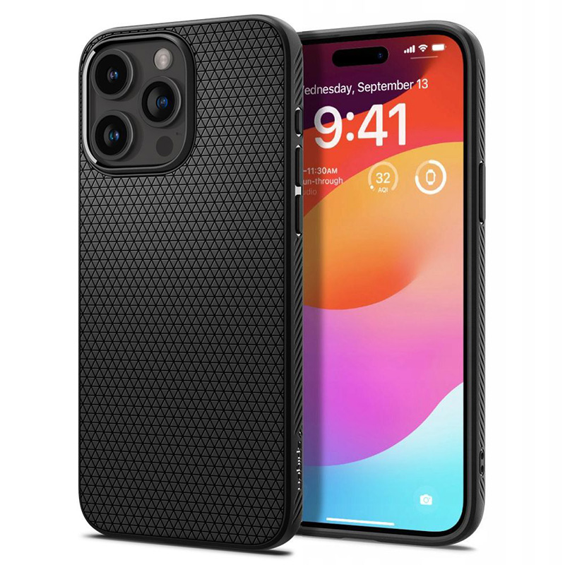Schwarz Spigen Liquid Air Iphone 15 Pro Matt - Bild 7