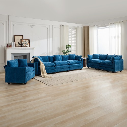 Canapé D'Angle 2 Places – Tissu Chenille Respirant – Coussin D'Assise