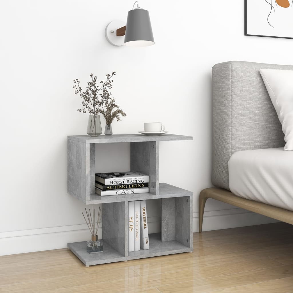Table De Chevet Gris Béton 50x30x51,5 Cm Bois D'Ingénierie Vidaxl