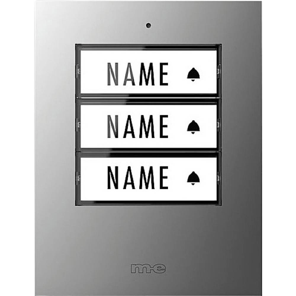 m-e modern-electronics 41306 Sonnette sans fil Emetteur éclairée, avec porte-nom