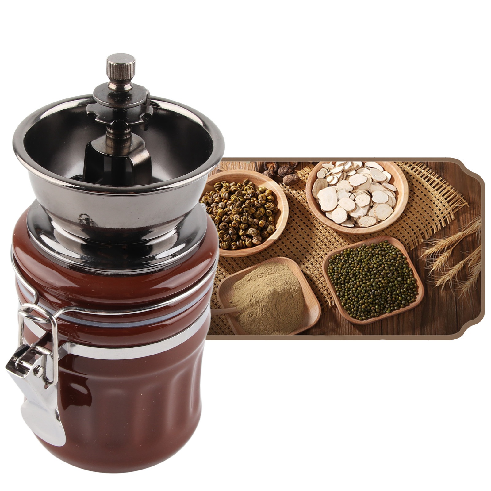 Macinacaffè Manuale Multifunzionale In Stile Europeo Con Macine In Ceramica Per Gli Amanti Del Caffè - Capacità 650 G, Design Rimovibile Da 150 G