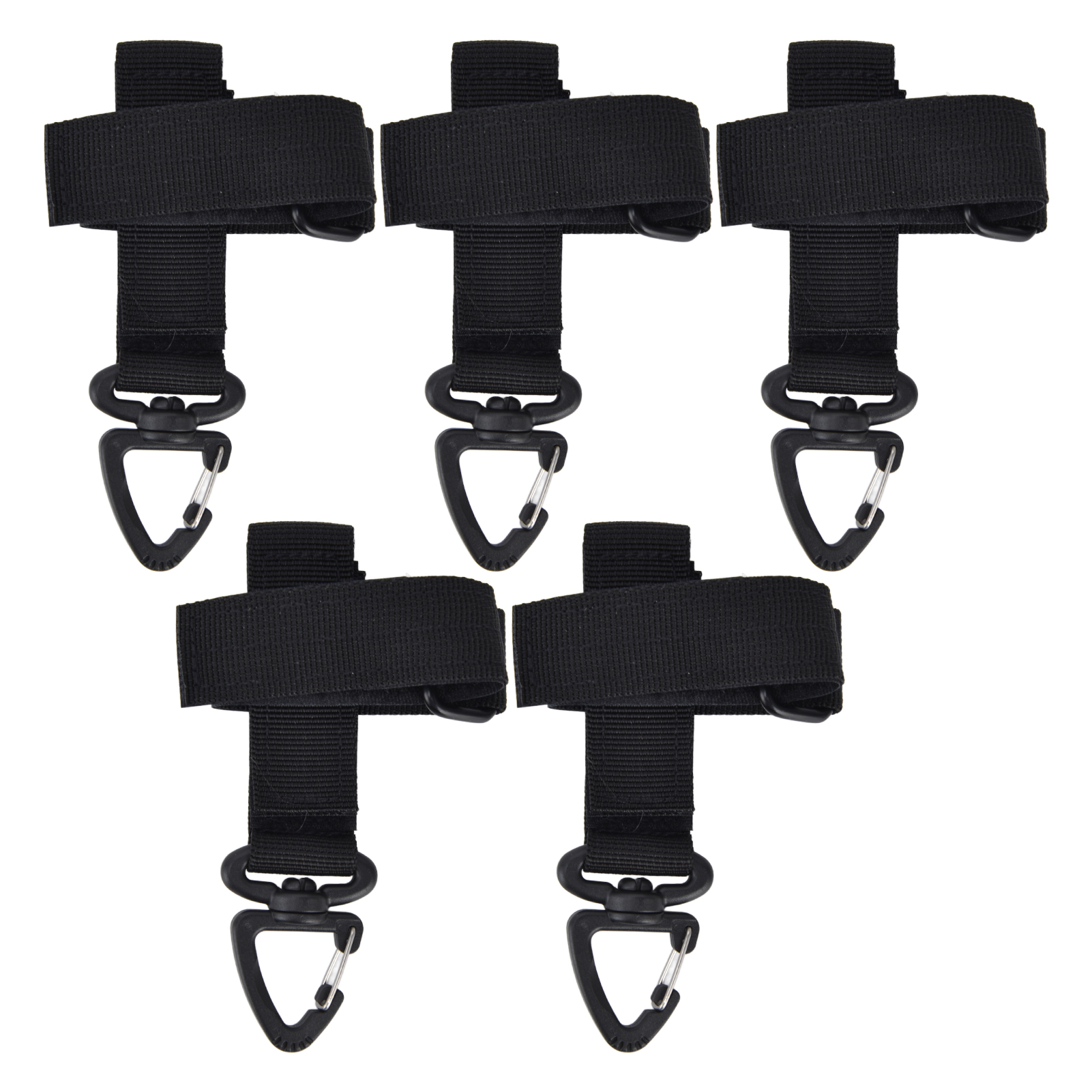 Boucles de suspension pour gants en nylon réglables, mousqueton plastique, 230 x 200 mm, lot de 5