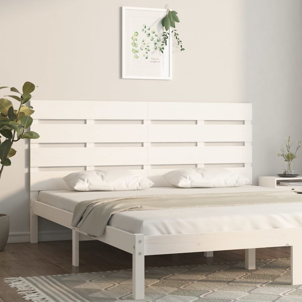 Vidaxl – Tête De Lit Blanche 160x80 Cm En Bois Massif De Pin – Design À