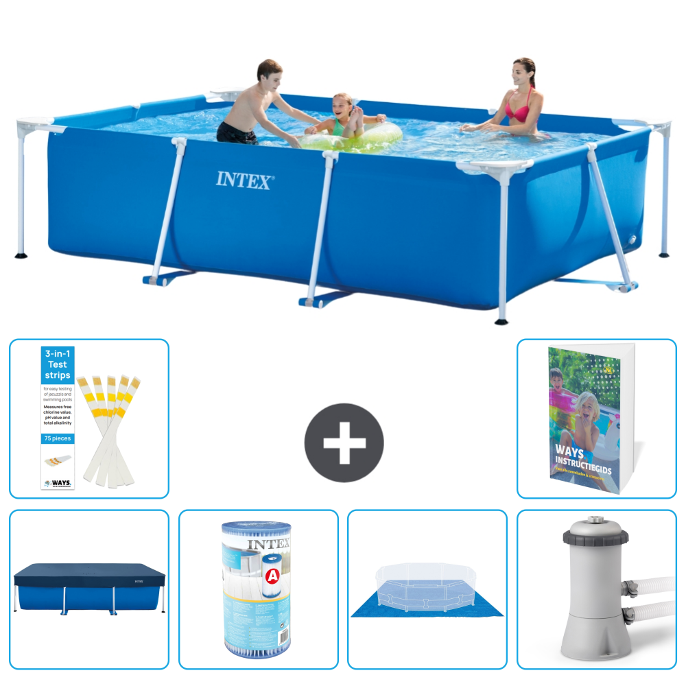 Intex Rechteckiger Frame Pool - 300x200x75 Cm - 7-teilig S167
