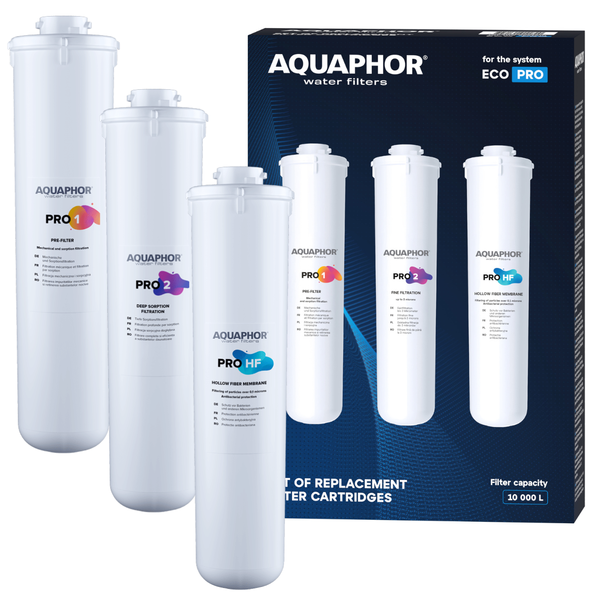 Set Di Cartucce Aquaphor Pro 1 Pro H Pro Hf