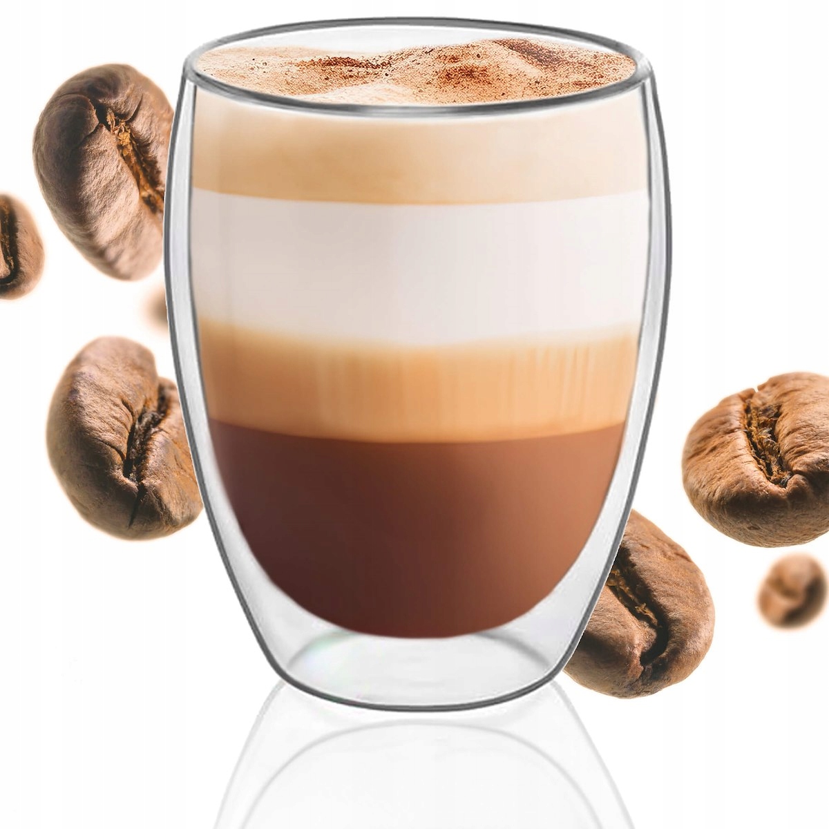 Springos Thermotasse Für Latte Kaffee Tee Mit Doppelboden 350ml Als Geschenk