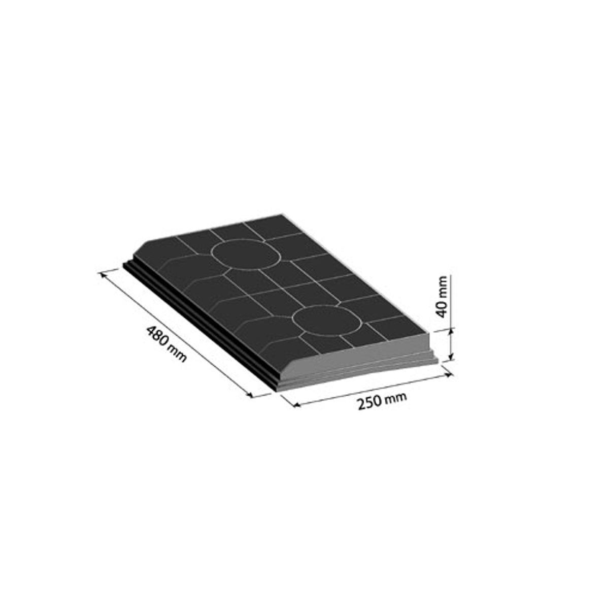 Wpro Ersatzteil - Kohlefilter Typ 190 Fat190 - Whirlpool, Rosieres, Scholtes, Arthur Martin Electrolux, Electrolux, Bauknecht, Faure, Ikea, Candy, Ignis, Aeg, Juno 8015250495942
