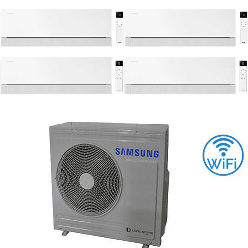 Climatizzatore Condizionatore Samsung Windfree Première Essential White Wifi Quadri Split R32 Inverter 7000 + 7000 + 7000 + 9000 Btu Con U.e. Aj080txj4kg/eu Classe A++/a+ Novitá 2026